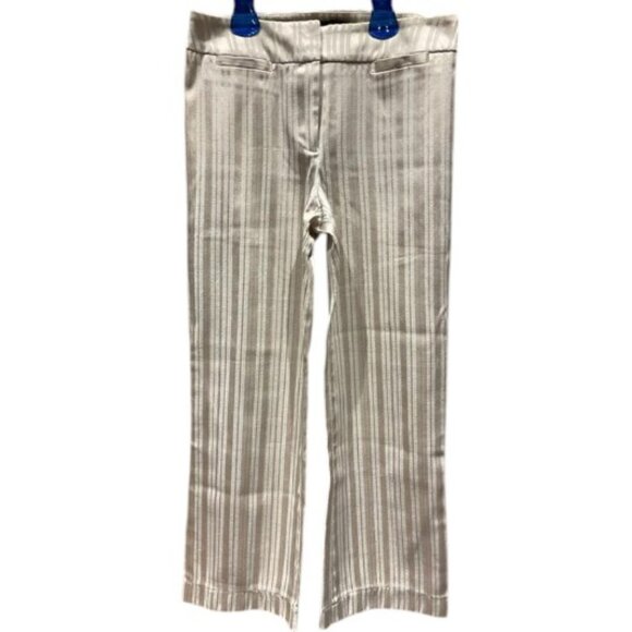 Le Chateau beige/gold striped dress pants size 3/4 - Picture 1 of 3